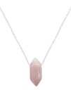 Náhrdelník s prírodným ružovým kameňom, striebro 925, rose quartz