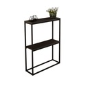 Narrow Loft Double Console Table 60x20h80 Black CZ