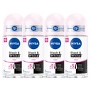 NIVEA BlackWhite Invisible Clear Roll-on deodorant roll-on pre ženy 4x50 ml