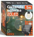 Solárna záhradná girlanda Solárne osvetlenie 20x LED žiarovka na balkón 5M IP44