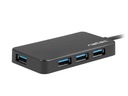 Natec Silkworm 4xUSB 3.0 USB hub čierny USB-C