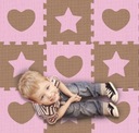 Penová podložka Star hearts penové puzzle 18v1