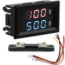 AMPERMETROVÝ PANEL VOLTMETER 50A 100V DC NAPÄTIE DC 60mV LCD