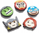 CROCS JIBBITZ CHARMS AVENGERS EMOJIS PINS 5-BAL