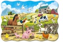 PUZZLE 20 MAXI PUZZLE ZVIERATÁ V COUNTRY FARM FARM KONE KRAVA 4+ KOLEČKO