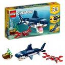 LEGO CREATOR SEA CREATURES SHARK CRAB SQUID MONKFISH 3v1 31088