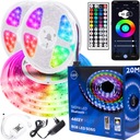 Farebný RGB LED pásik 20m + Bluetooth diaľkové ovládanie