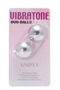 VIBRATONE DUO BALLS SILVER BLISTERCARD