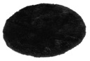 Mäkký kúpeľňový koberček Black Plush Circle 120