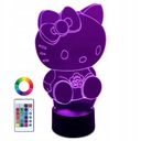 XL 3D LED lampa 16 farieb Hello Kitty + diaľkové ovládanie