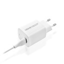 VIDVIE PLE249 1XUSB nástenná nabíjačka + kábel TYP C QC 3.0 18W (biely)