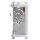 Sviečka Lucerna Square Heart Modern Mirror White Silver LL15