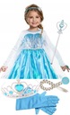 Elsa Outfit Elza Dress Costume Disguise 5v1 98/104