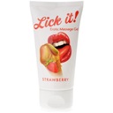 LICK IT MASÁŽNY GÉL CELÉHO TELA, JAHODA 50 ml