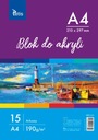 A4 BLOK NA AKRYLÁT 190 G/M2 TETIS 15 LISTOV