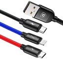 BASEUS SILNÝ USB KÁBEL 3v1 KÁBEL pre IPHONE MICRO TYP-C USB-C 3,5A 30cm