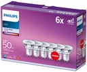 6x GU10 LED žiarovka 4,6W = 50W 390lm 4000K Neutrál 36° reflektor PHILIPS