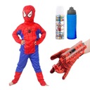 OBLEK SPIDERMAN + SPÚŠŤAČ NA VODNÚ SIEŤ Veľkosť L 122/134 cm JEDNOZNAČNÉ