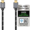 Hama Ultra High Speed ​​​​8K HDMI 2.1 kábel 1m šedý