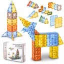 SET MAGNETICKÉ VZDELÁVACIE STAVEBNÉ BLOKY 3D PUZZZLE PRE DETI