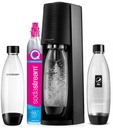 Čierny karbonizátor Sodastream Terra na sýtenie vody a nápojov, 2 fľaše