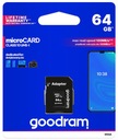 MicroSD karta GOODRAM 64GB CL10 + SD Micro adaptér