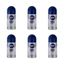 NIVEA MEN SILVER PROTECT pánsky roll-on antiperspirant pre mužov 50ml x6