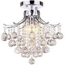 Glamour Silver Crystal Plafond stropná lampa