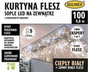 FLESZ cencúľ LED záves 100L-4,8m s prídavnou zásuvkou. veľmi teplý/veľmi studený záblesk 25-338