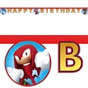 BANNER VŠETKO NAJLEPŠIE modrý SONIC Knuckles Shadow