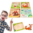 ADAM TOYS Sada montessori sezónnych puzzle pre deti