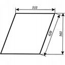 Sklo horné dvierka 83368023 Ursus C-385, ZETOR