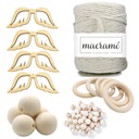 SET DREVENÉ ANJELSKÉ KRÍDLA MACRAME