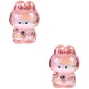 Cartoon Rabbit Ornament Miniature Girl 2 ks