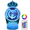 Stolná nočná lampa pre deti Logo Real Madrid Erb 16 LED 3D + diaľkové ovládanie