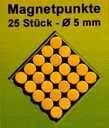 MAGNETY / ZNAČKY NA MAPU 5mm ŽLTÉ 25 KS