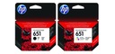 Sada atramentov HP 651 BLACK C2P10AE COLORS C2P11AE