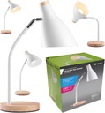 Stolná lampa Scandi E27 do 40W, biela, 1,5 m