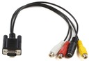 MicroConnect adaptér VGA - S-video 3x RCA 0,3m.