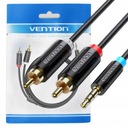 VENTION KÁBLOVÝ ADAPTÉR MINI JACK 3,5MM NA 2X RCA CINCH STEREO AUX 8M