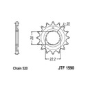 JT ozubené kolesá JTF1590,13SC