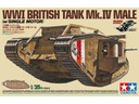 Britský tank z prvej svetovej vojny Mk.IV samec (s motorom) 1:35 Tamiya 30057