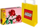 LEGO Krásne kvety ruže 40460 na Valentína + LEGO darčeková taška