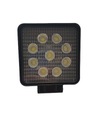 LED pracovná lampa 12 / 24V 9 LED štvorcová