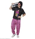 Kostým Disco Rapper Pink 80s Kitsch Neon Costume M/L