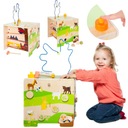 DREVENÁ FARMA ACTIVITY CUBE XXL 62 CM INTERIÉROVÝ TRIEDAČ 5 V 1 VEĽKÝ