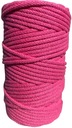 Bavlnená šnúra s jadrom 100m 5mm FUCHSIA