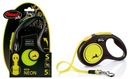 VODÍTKO S NEON YELLOW FLEXI PRE PSOV PÁSKA 5M DO 15KG