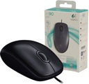 LOGITECH M90 drôtová myš, čierna, USB 1000 DPI