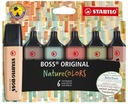 STABILO BOSS ORIGINÁL NatureCOLORS MIX ZVÝRAZŇOVAČ 6 FARIEB V KARTÓNOVOM PÚZRIKU